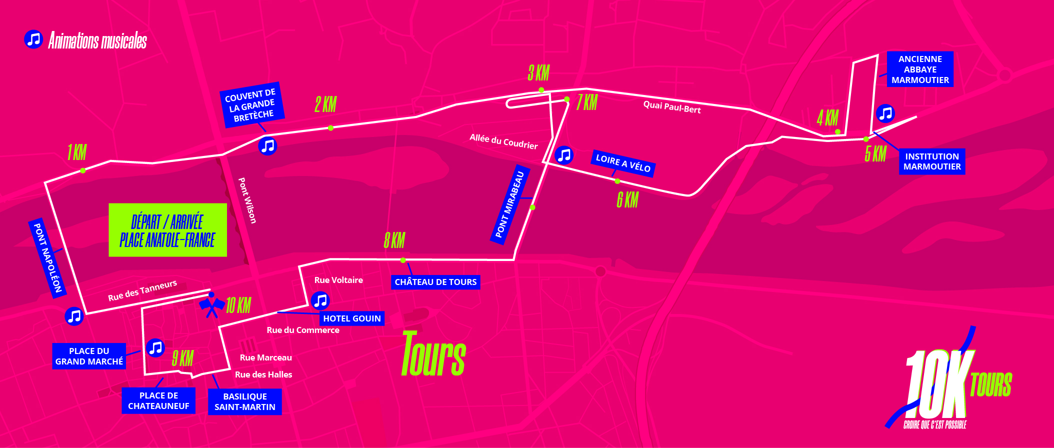 10km de tours 2022 parcours